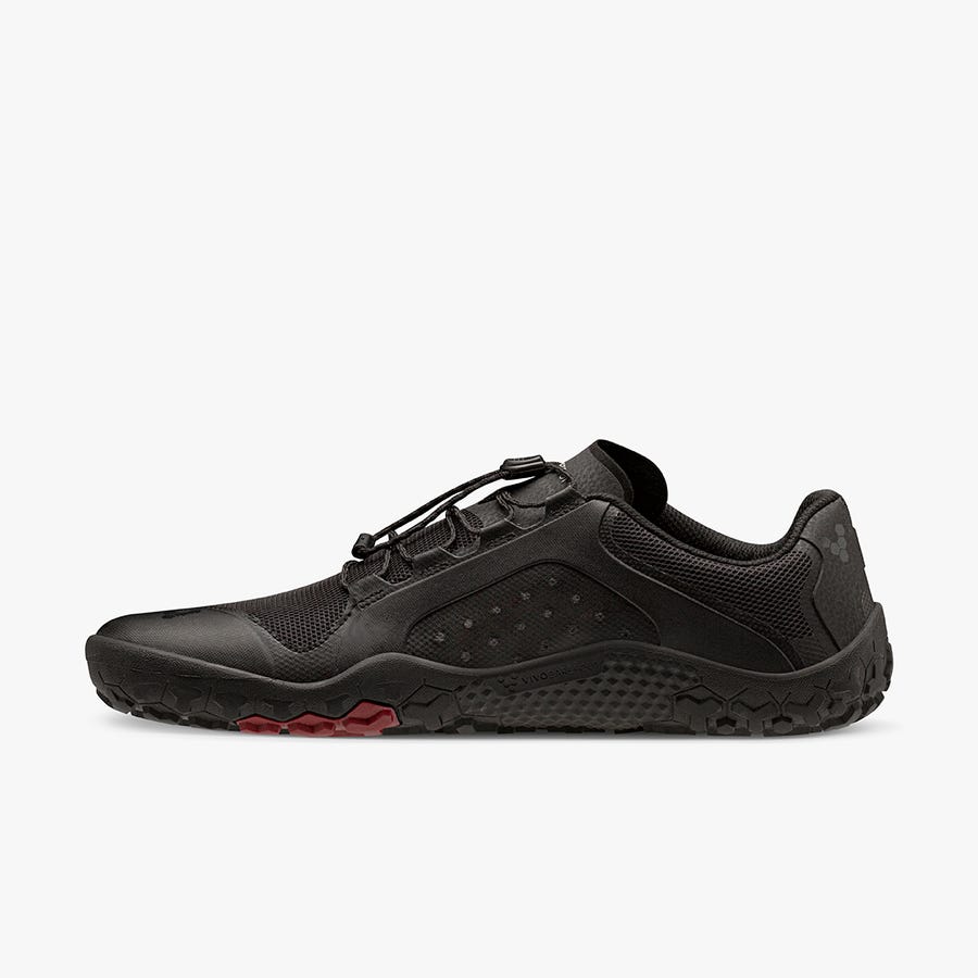 Black Men's Vivobarefoot Primus Trail II FG Running Shoes | Philippines 0006YXFU